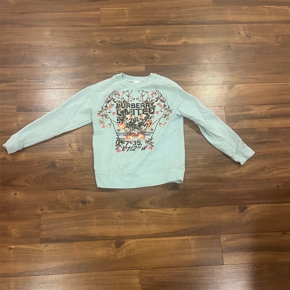 Burberry Light Blue Graphic Sweatshirt